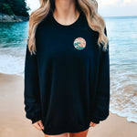 OCEAN SUNSET CREWNECK | FRONT AND BACK DESIGN