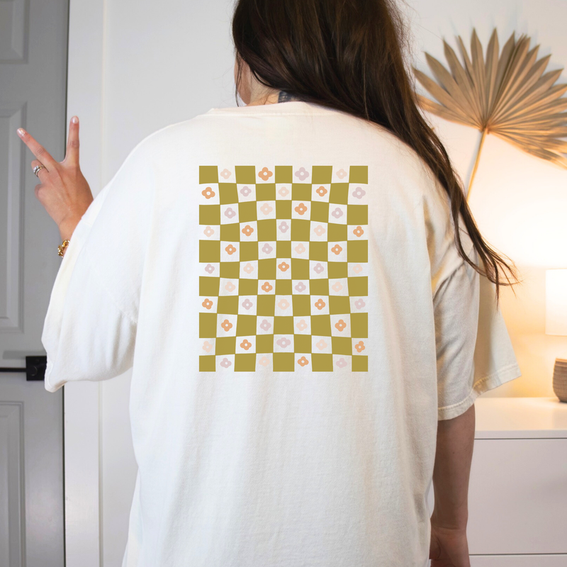 CHECKERBOARD TEE | FRONT & BACK DESIGN