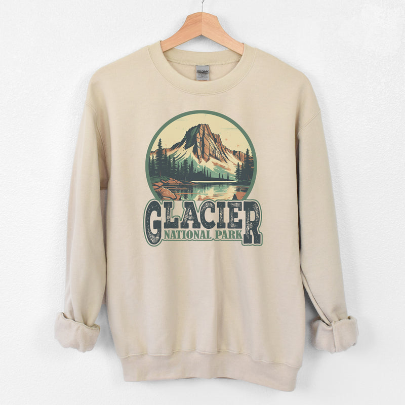 GLACIER NATIONAL PARK SAND CREWNECK