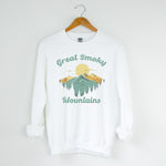 GREAT SMOKY MOUNTAINS NATIONAL PARK WHITE CREWNECK