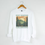 ROCKY MOUNTAINS NATIONAL PARK WHITE CREWNECK