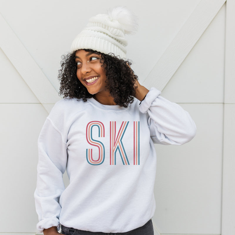 SKI CREWNECK SWEATSHIRT | WHITE OR BLACK