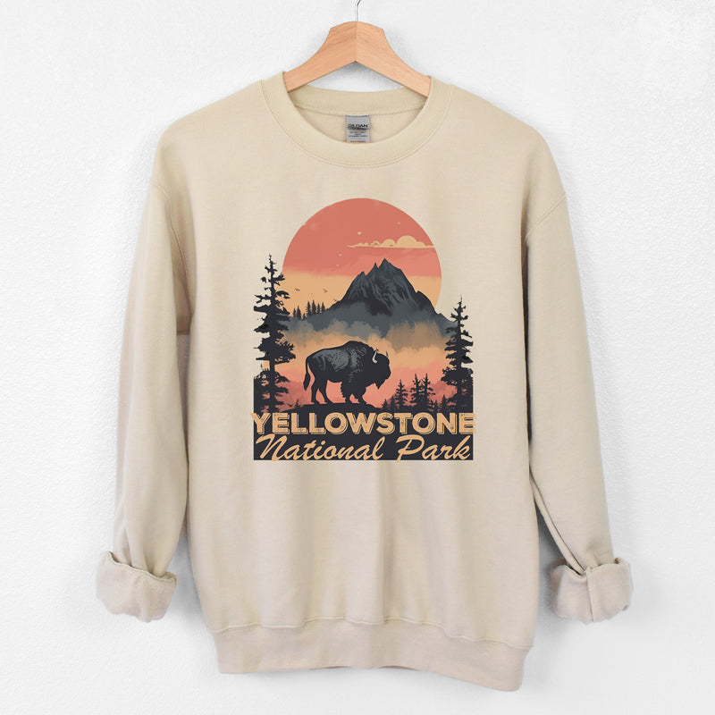 YELLOWSTONE NATIONAL PARK SAND CREWNECK SWEATSHIRT
