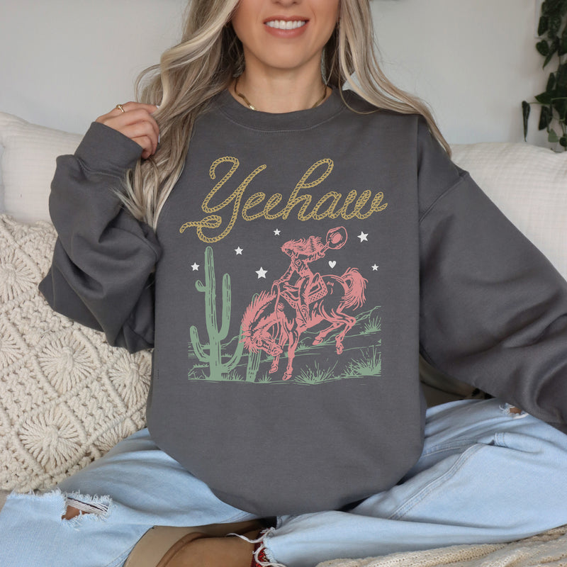 YEEHAW SWEATSHIRT | WESTERN CREWNECK | COWGIRL | COWBOY | DESERT