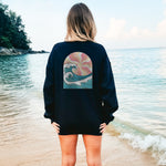 OCEAN SUNSET CREWNECK | FRONT AND BACK DESIGN