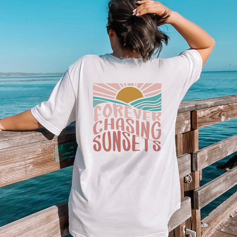 FOREVER CHASING SUNSETS TEE | FRONT & BACK PRINT