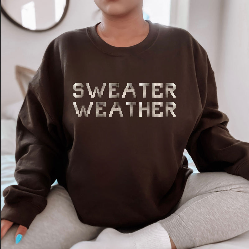 SWEATER WEATHER CREWNECK | CHRISTMAS SWEATSHIRT | HOLIDAY
