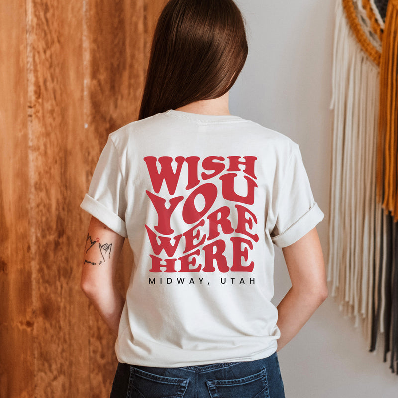 WISH YOU WERE HERE TEE | FRONT AND BACK DESIGN