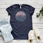 Navy Geometric Mountain Short Sleeve Tee