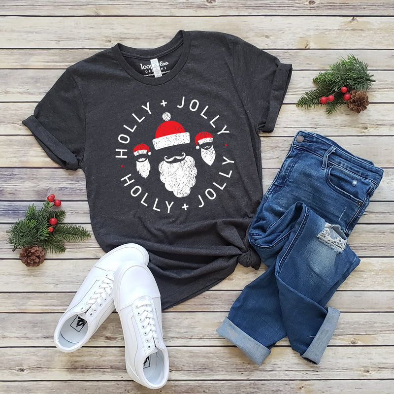 HOLLY + JOLLY SANTA TEE