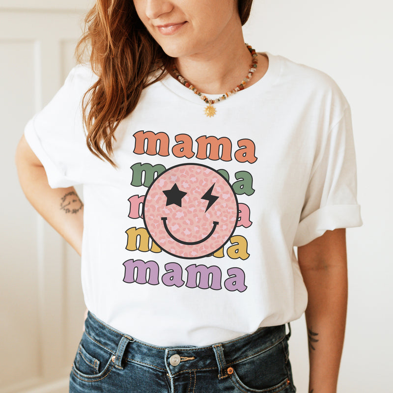 MAMA SMILEY FACE TEE