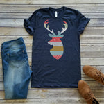 Navy Colorful Stag Short Sleeve Tee