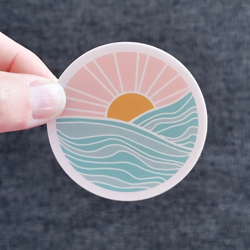SUNSET STICKER – Loopty Loo Designs